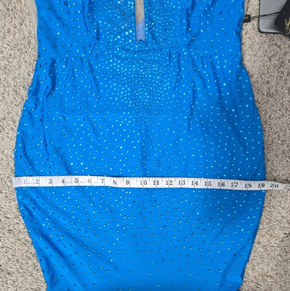 Johnathan Kayne Sky Blue Halter Mermaid Prom/Pageant Dress - Picture 10 of 14